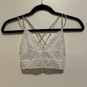 Urban Outfitters White Eyelet Top